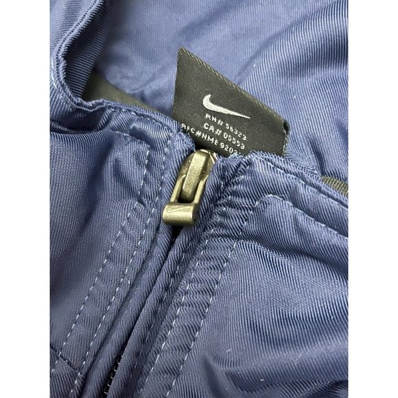 Vintage Nike Soccer / Football Lined Jacket Mens M Blue 90s Y2K Silver Tag Zip - Picture 5 of 11